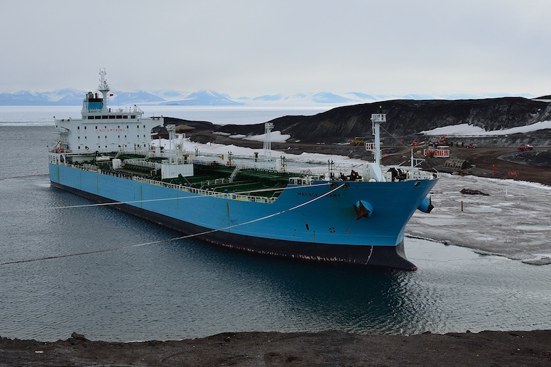 Fuel tanker at McMurdo - January 2012. 