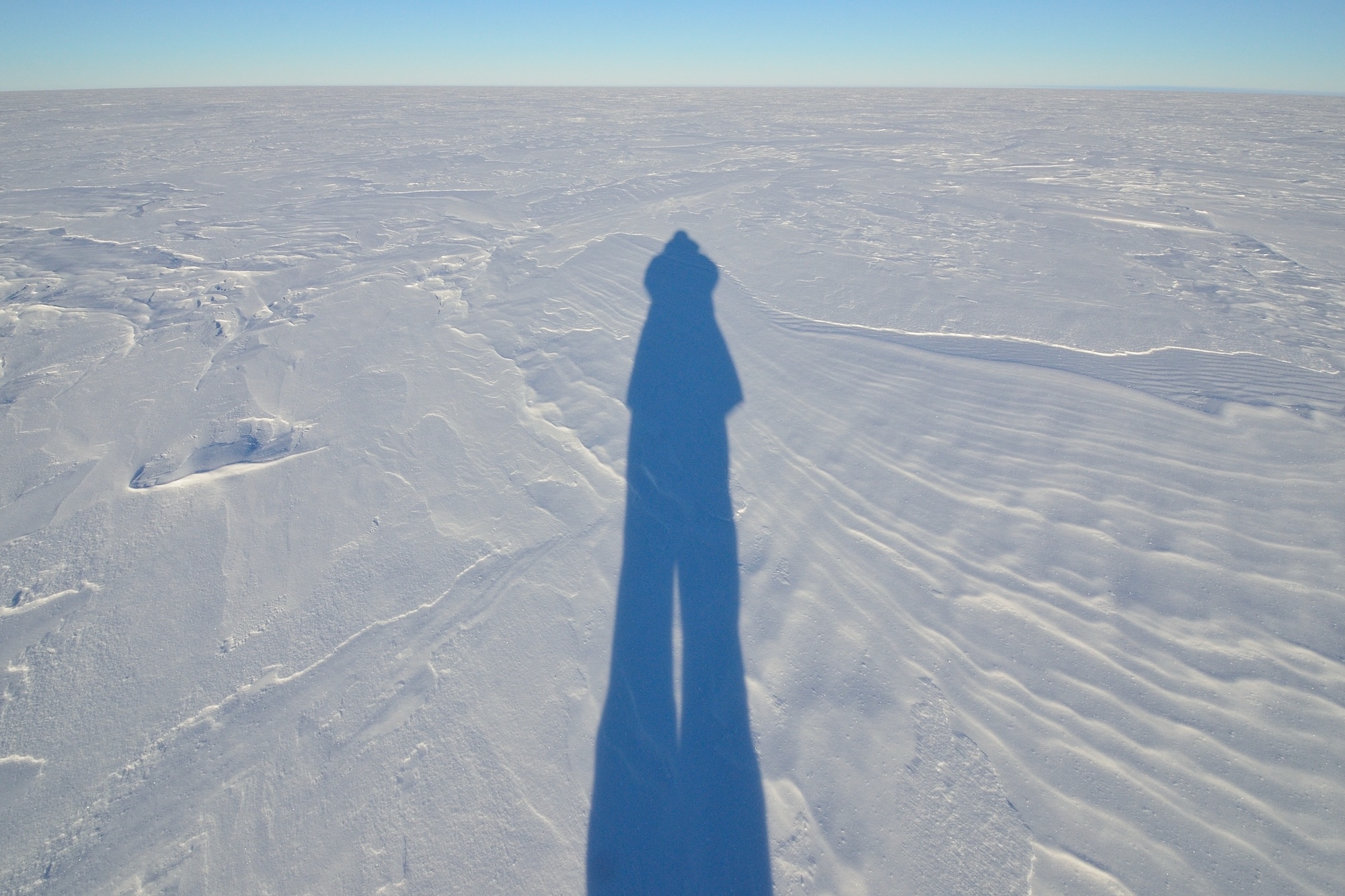 John's shadow on the Ross Ice Shelf