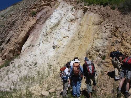 The crew inspecting the Gros Ventre Fm.