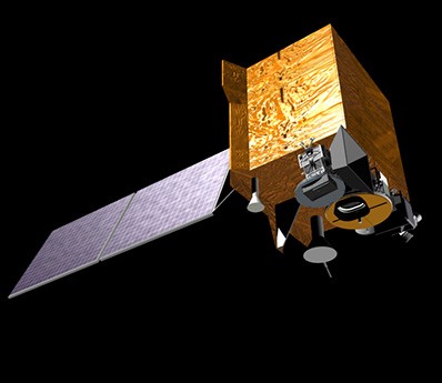 The geostationary satellite that will be monitoring air quality over South Korea. It was built in the United States by Ball Aerospace. Image provided by http://www.ball.com/aerospace/programs/gems.
