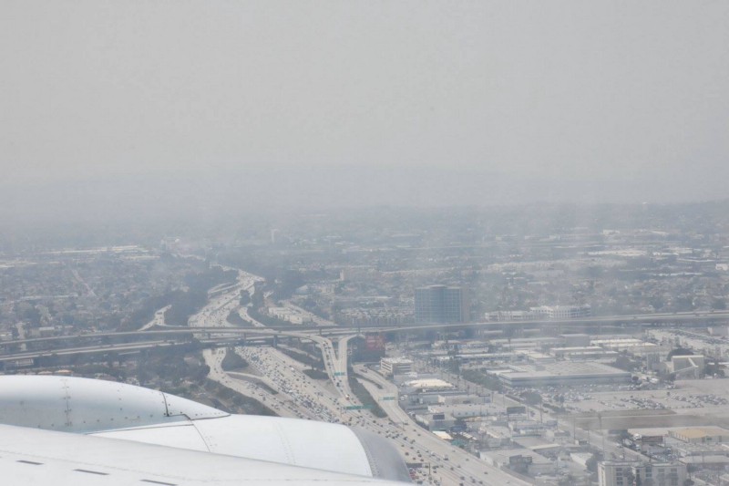 Haze over Los Angeles caused by the Sherpa fire. Image courtesy of Jane Peterson.