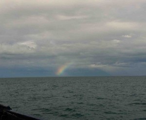 Rainbow as we start our voyage