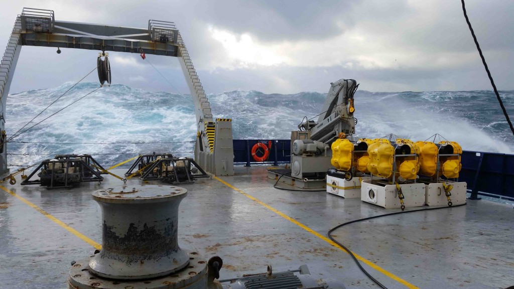A big wave at the back of the ship. Photo courtesy Justin Ball.