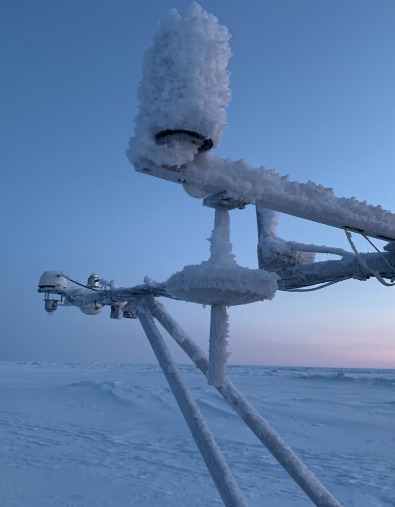 frost on scientific equipment