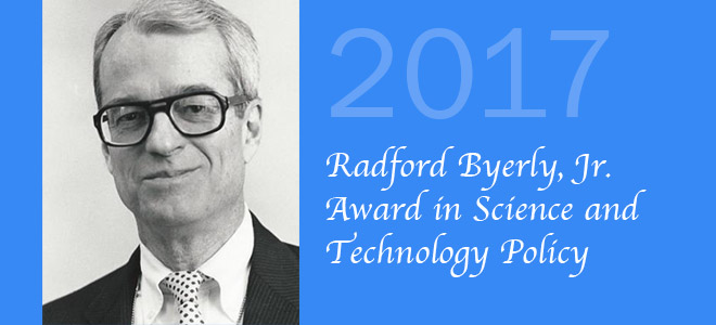 2017 Radford Byerly, Jr. Award in Science and Technology Policy